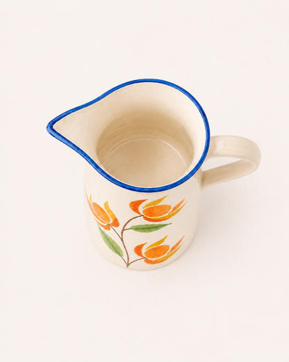 Aguaymanto Hand-Painted Ceramic Pitcher