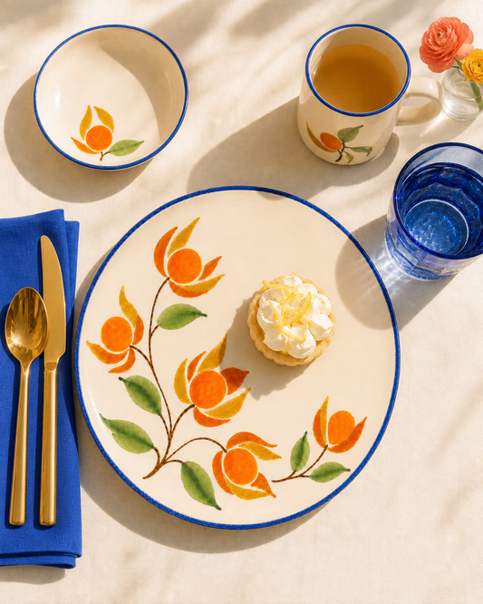 Aguaymanto Hand-Painted Ceramic Dinner Plate