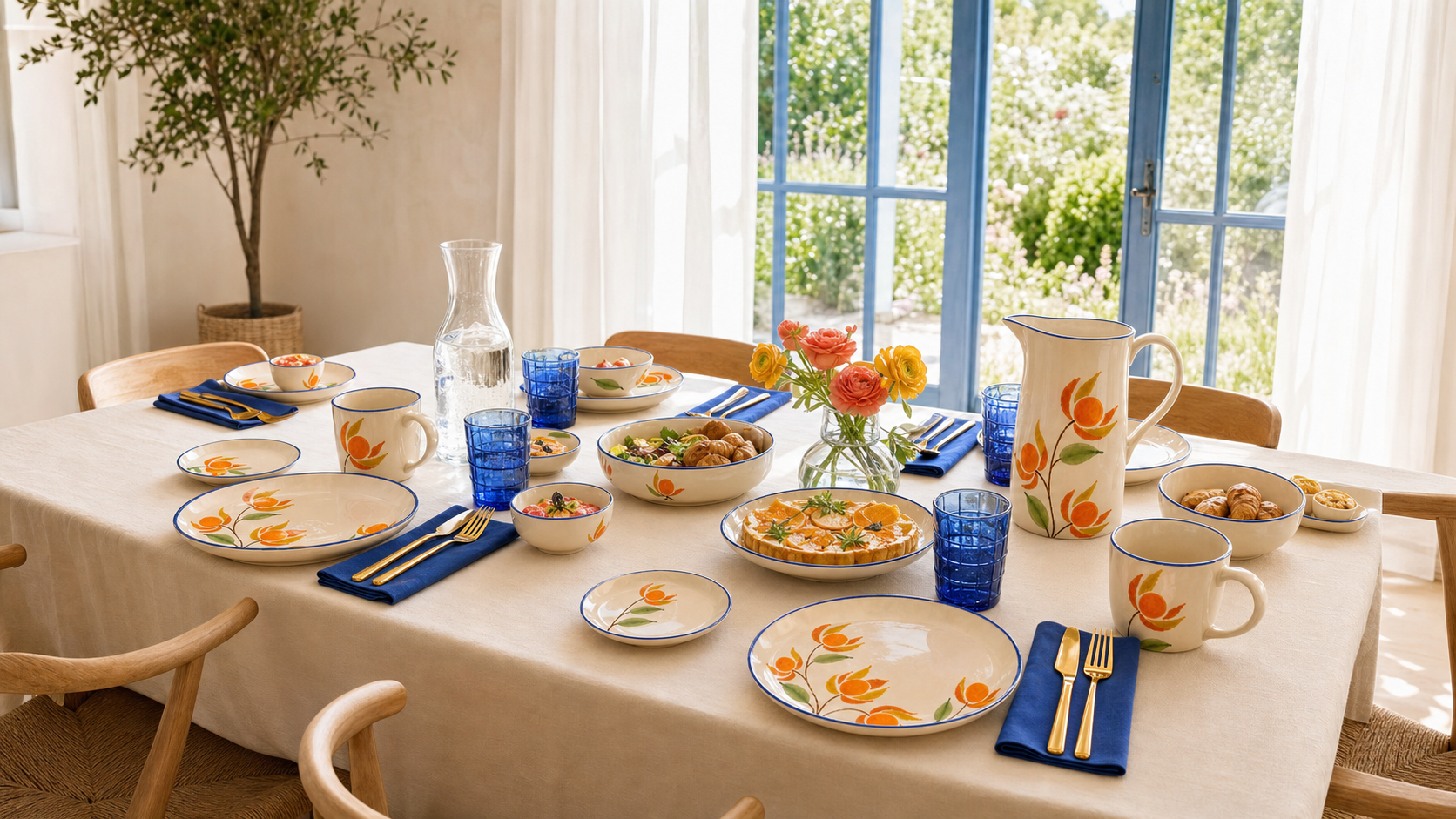 Aguaymanto Hand-Painted Ceramic Pitcher